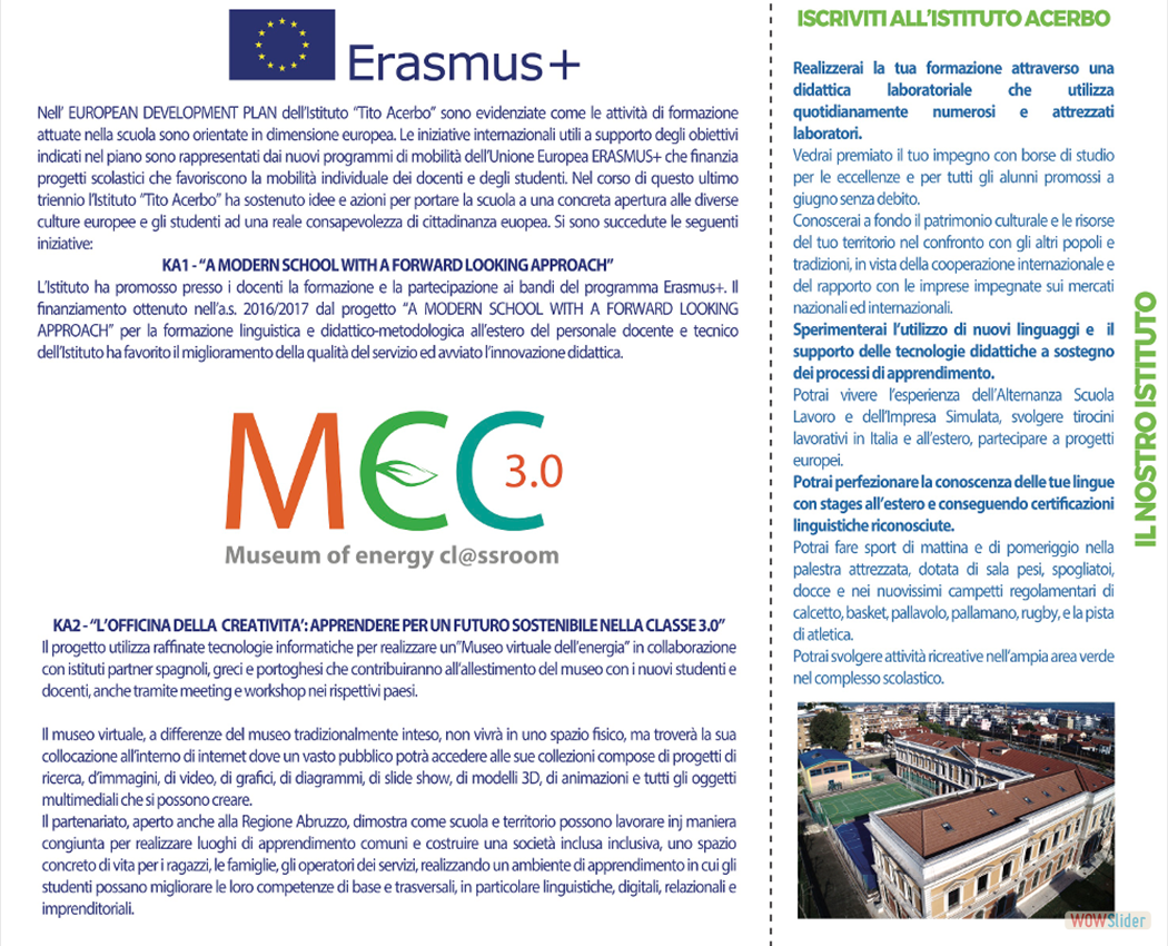 Erasmus+ - Il nostro Istituto