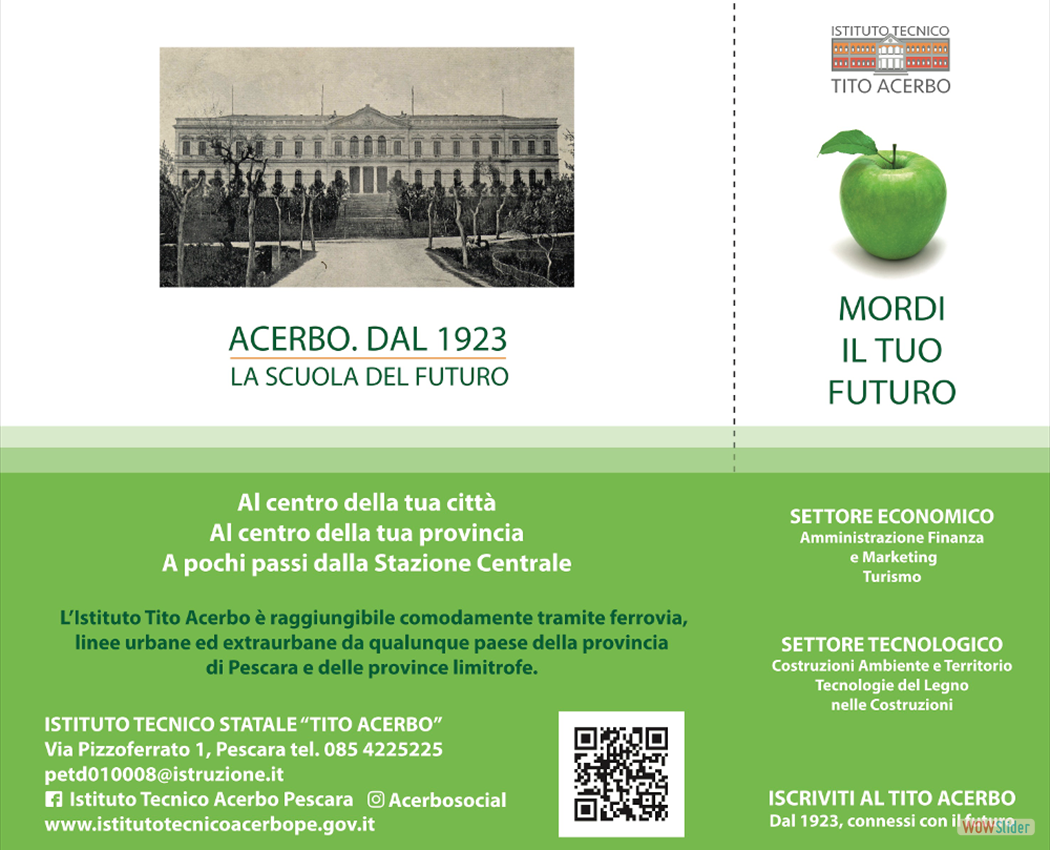 Acerbo dal 1923 la scuola del futuro
