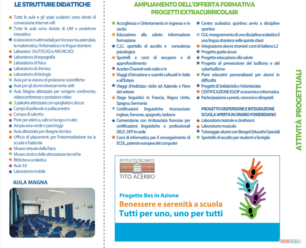 Le strutture didattiche - Attività progettuali